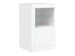 Aparador con luces LED blancas 123x37x67 cm