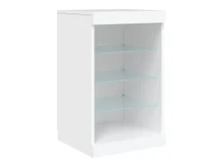 Aparador con luces LED blancas 123x37x67 cm
