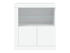 Aparador con luces LED blancas 60,5x37x67 cm
