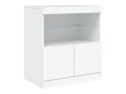 Aparador con luces LED blancas 60x37x67 cm