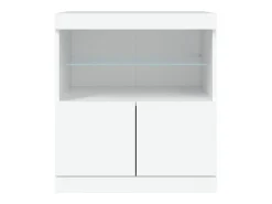 Aparador con luces LED blancas 60x37x67 cm
