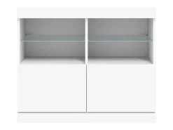 Aparador con luces LED blancas 81x37x67 cm