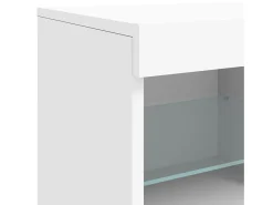 Aparador con luces LED blancas 81x37x67 cm