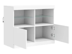 Aparador con luces LED blancas 81x37x67 cm