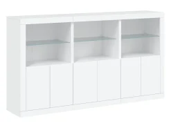 Aparador con luces LED blancas 181,5x37x100 cm