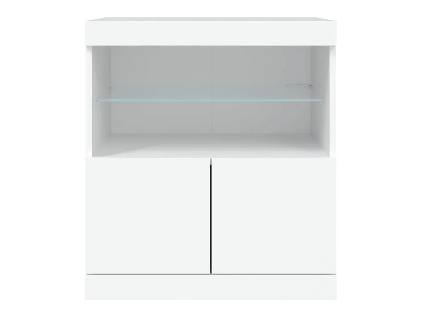 Aparador con luces LED blanco 60x37x67 cm