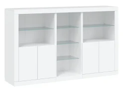 Aparador con luces LED blanco 162x37x100 cm ES940401
