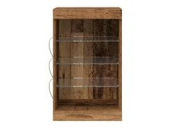 Aparador con luces LED Madera antigua 41x37x67 cm