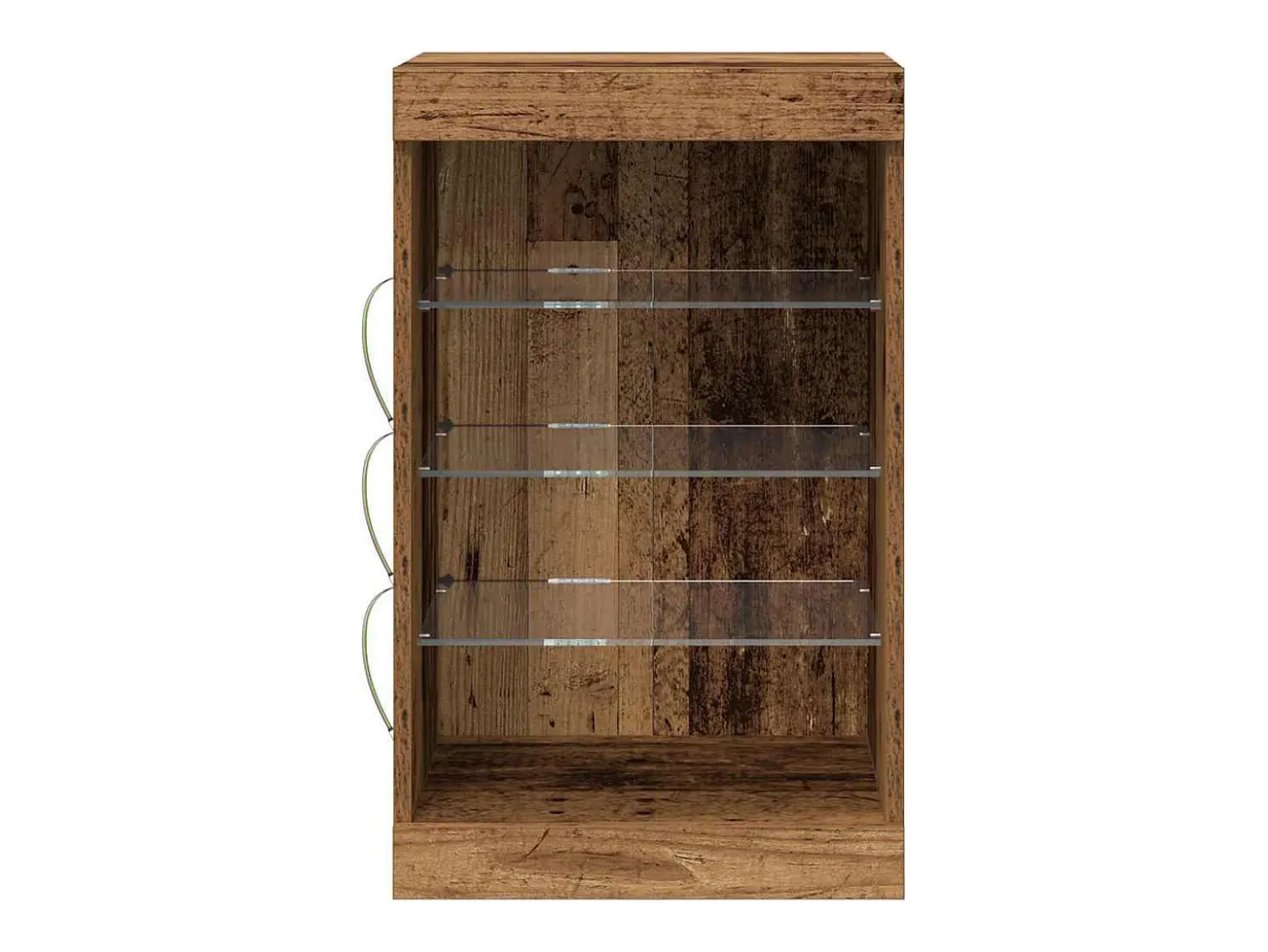 Aparador con luces LED Madera antigua 41x37x67 cm