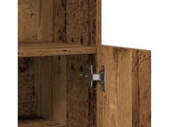 Aparador con luces LED Madera antigua 60x37x100 cm