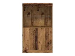 Aparador con luces LED Madera antigua 60x37x100 cm