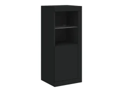 Aparador con luces LED negro 41x37x100 cm