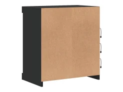 Aparador con luces LED negro 60,5x37x67 cm