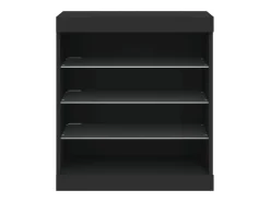 Aparador con luces LED negro 60,5x37x67 cm