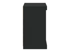 Aparador con luces LED negro 60,5x37x67 cm