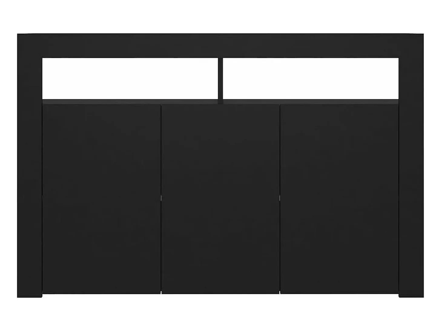 Aparador con luces LED negro 115,5x30x75 cm