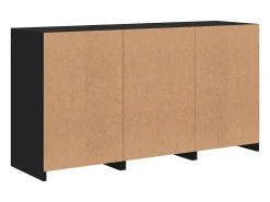 Aparador con luces LED negras 123x37x67 cm