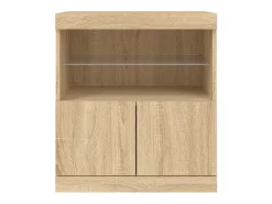 Aparador con luces LED roble Sonoma 60x37x67 cm