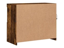 Aparador con luces LED roble ahumado 81x37x67 cm