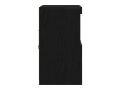 Aparador con luces LED Roble negro 60x37x67 cm