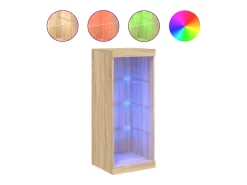 Aparador con luces LED roble Sonoma 41x37x100 cm