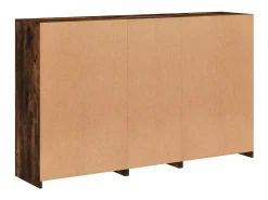 Aparador con luces LED roble ahumado 162x37x100 cm