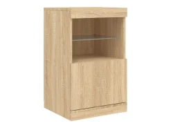 Aparador con luces LED roble Sonoma 41x37x67 cm