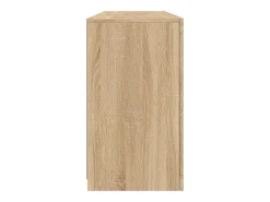 Aparador con luces LED roble Sonoma 142,5x37x67 cm