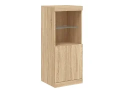 Aparador con luces LED roble Sonoma 41x37x100 cm ES416325
