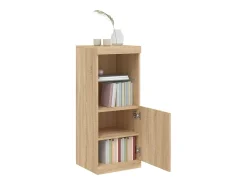 Aparador con luces LED roble Sonoma 41x37x100 cm ES416325