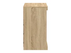 Aparador con luces LED roble Sonoma 60,5x37x67 cm