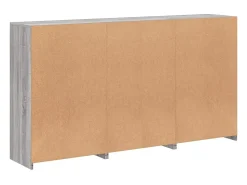Aparador con luces LED Sonoma gris 181,5x37x100 cm