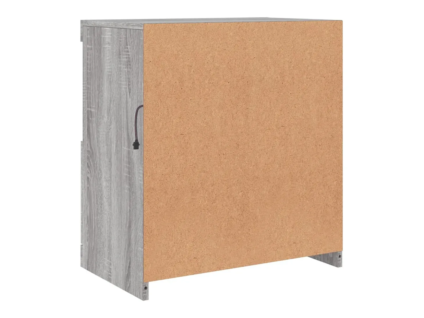 Aparador con luces LED Sonoma gris 60x37x67 cm