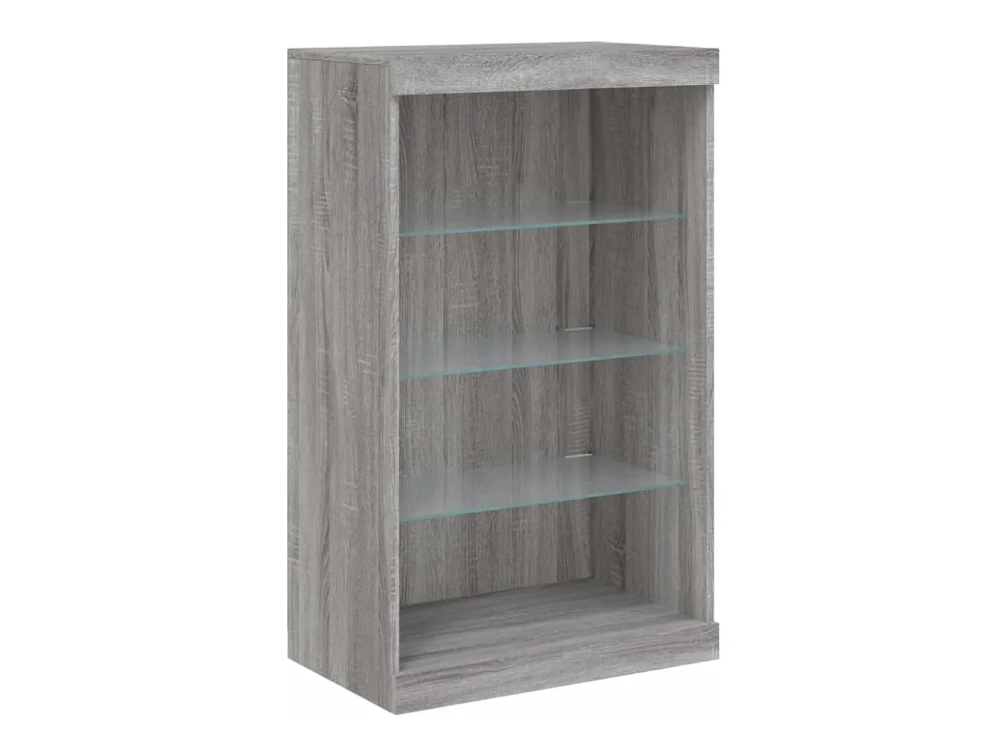 Aparador con luces LED Sonoma gris 181,5x37x100 cm