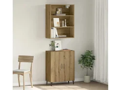 Aparador con mueble de pared, roble artesanal, madera de ingeniería.