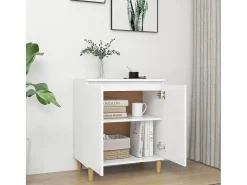 Aparador con patas madera contrachapada blanco 60x35x70 cm ES40581
