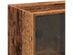 Aparador con puertas madera ingeniería envejecida 68x37x142 cm