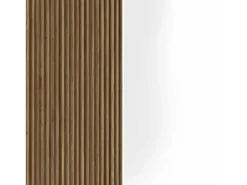 Aparador Coste con 4 puertas y 3 cajones en blanco mate y madera clara 220,1x43x86 cm