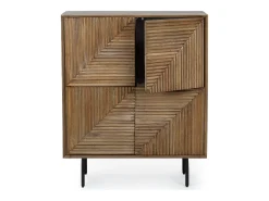 Aparador Dary 4 puertas madera maciza de mango natural 92 cm
