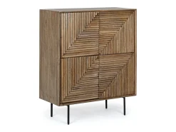 Aparador Dary 4 puertas madera maciza de mango natural 92 cm