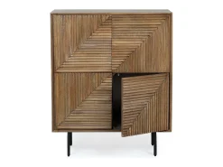 Aparador Dary 4 puertas madera maciza de mango natural 92 cm