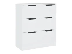 Aparador de 3 piezas madera contrachapada blanco ES99382