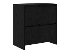 Aparador de 3 piezas Roble negro 70 x 41 x 75 cm Madera de ingeniería