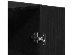 Aparador de 2 piezas Roble Negro 69,5x34x180 cm fabricado en madera de ingeniería