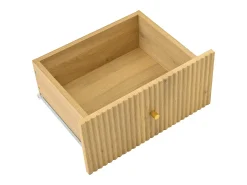 Aparador de 2 puertas - Aparador de 3 cajones con patas de metal - madera - para salón y comedor
