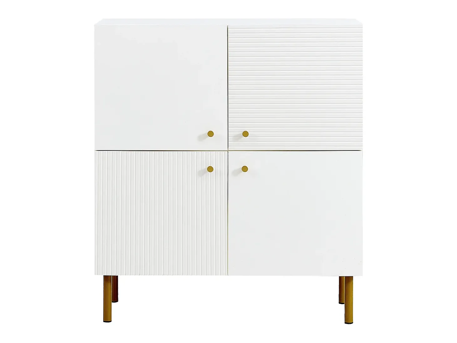 Aparador de 2 puertas - Diseño de líneas sencillas - Blanco