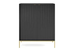 Aparador de 2 puertas con patas de metal dorado 104x125 cm