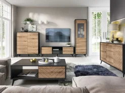 Aparador de 3 puertas de madera laminada 154x77 cm