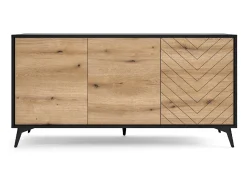Aparador de 3 puertas de madera laminada 154x77 cm