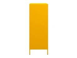 Aparador de acero amarillo mostaza 68x39x103,5 cm